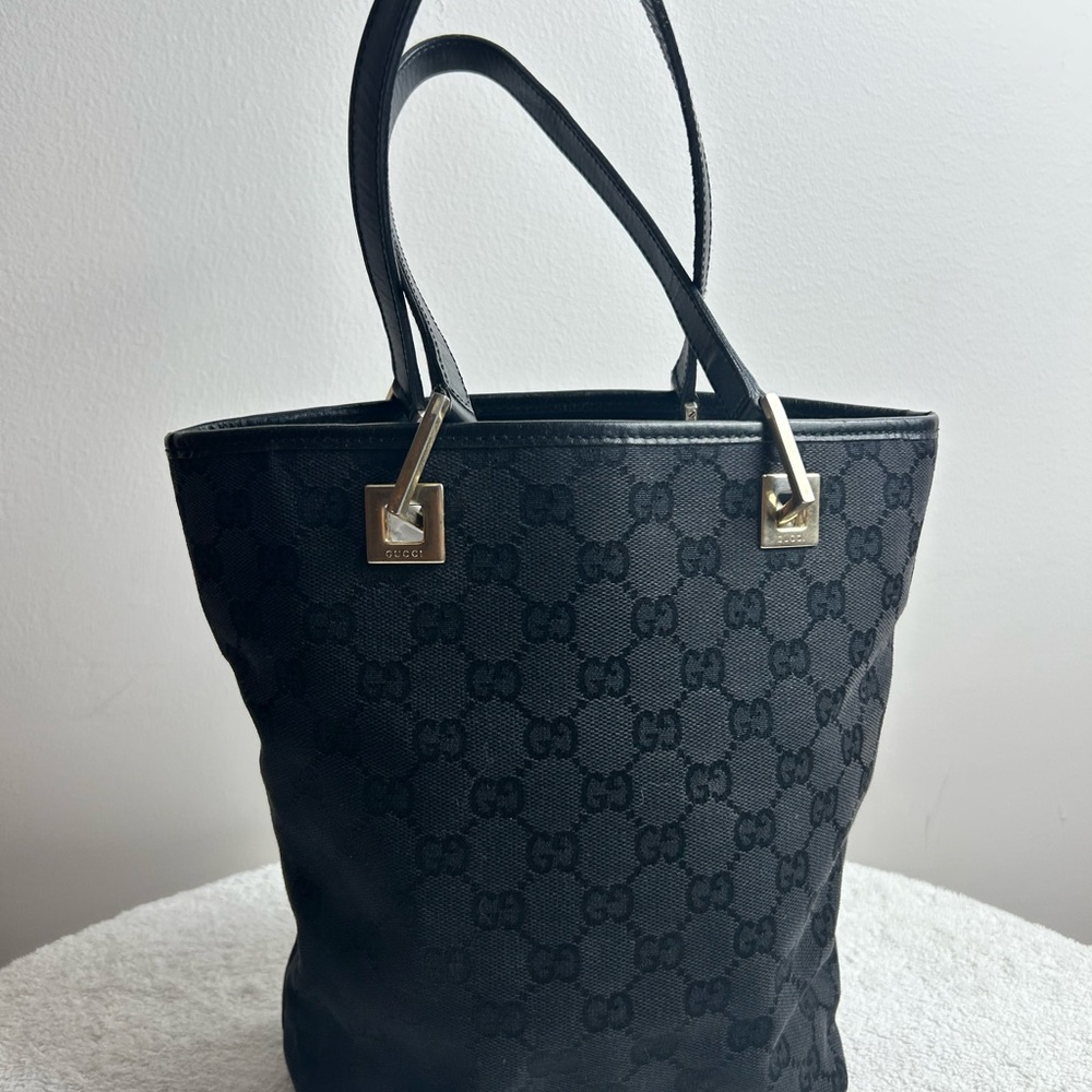 Gucci Monogram Tote with Leather Trim - Picture 2 of 16